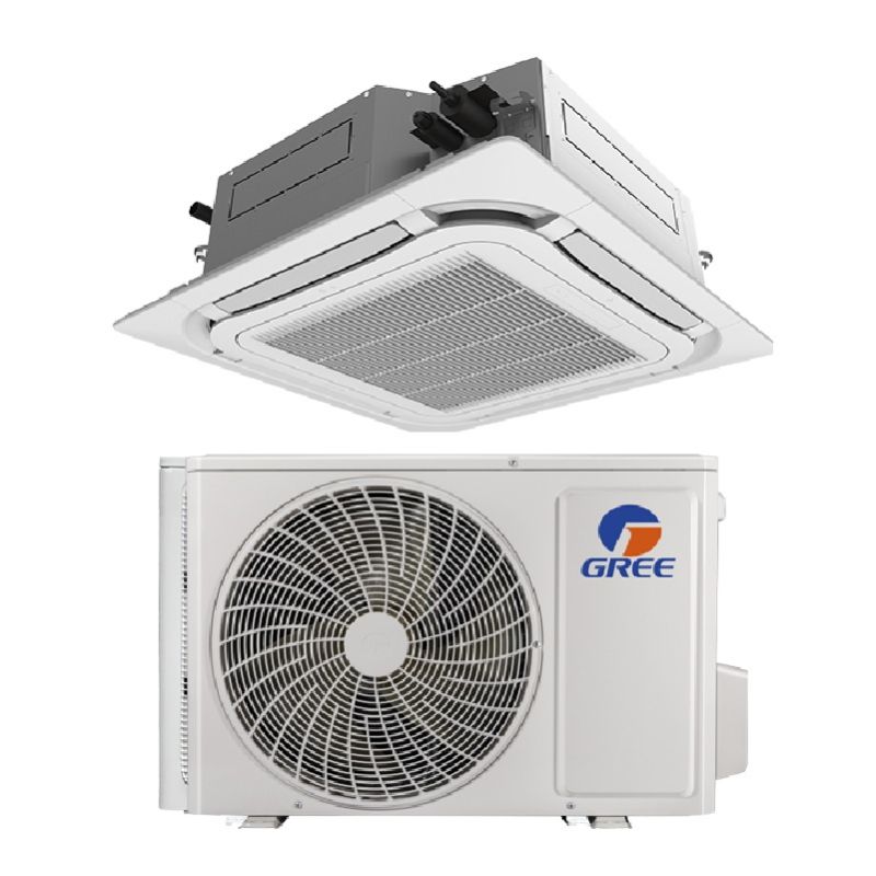 18,000 BTU Gree Sapphire 23 SEER2 Single Zone 360 Ceiling Cassette Mini Split Heat Pump System - R32 | 230V