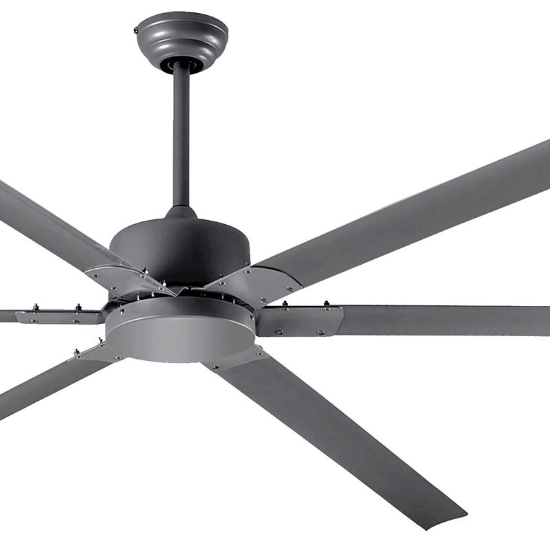 Canarm HVLS Fan, FANBOS 10' Industrial Indoor Ceiling Fan - 20693 CFM, 69 RPM, 120V, 1 Phase, 61.8 Watts, Grey - CP120PG