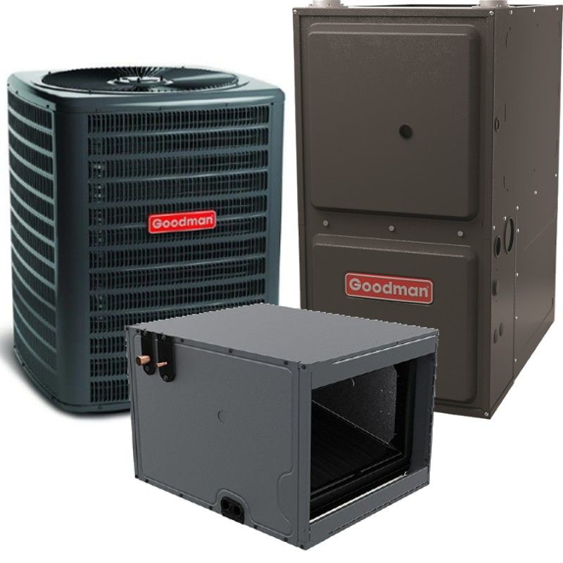 Goodman 2.5 Ton 13.4 SEER2 96% AFUE 40,000 BTU Furnace and AC System - R32 Horizontal