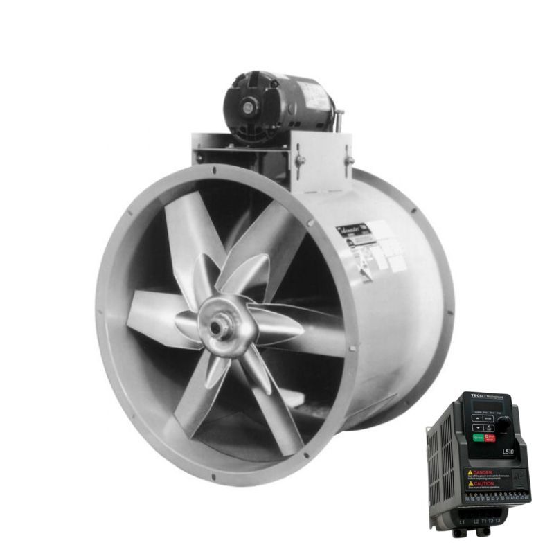 US Fan 30" Belt Drive Tubeaxial Fan with VFD Controller - HA30K-1.5-3P / L510-202-H3-U