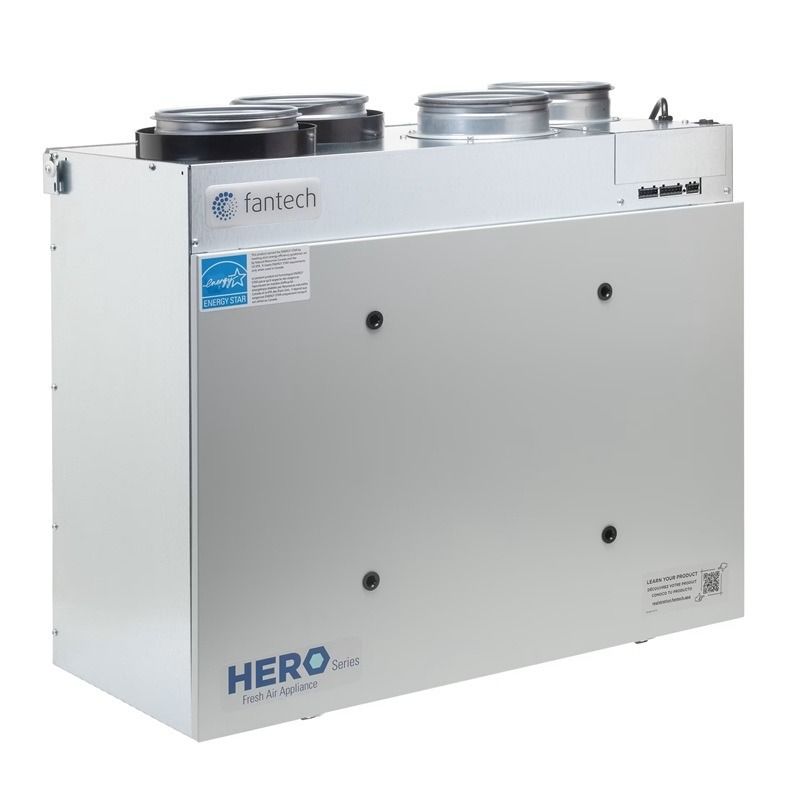 Fantech HERO® 200H Fresh Air HRV, 203 cfm, ENERGY STAR Certified - HERO200H