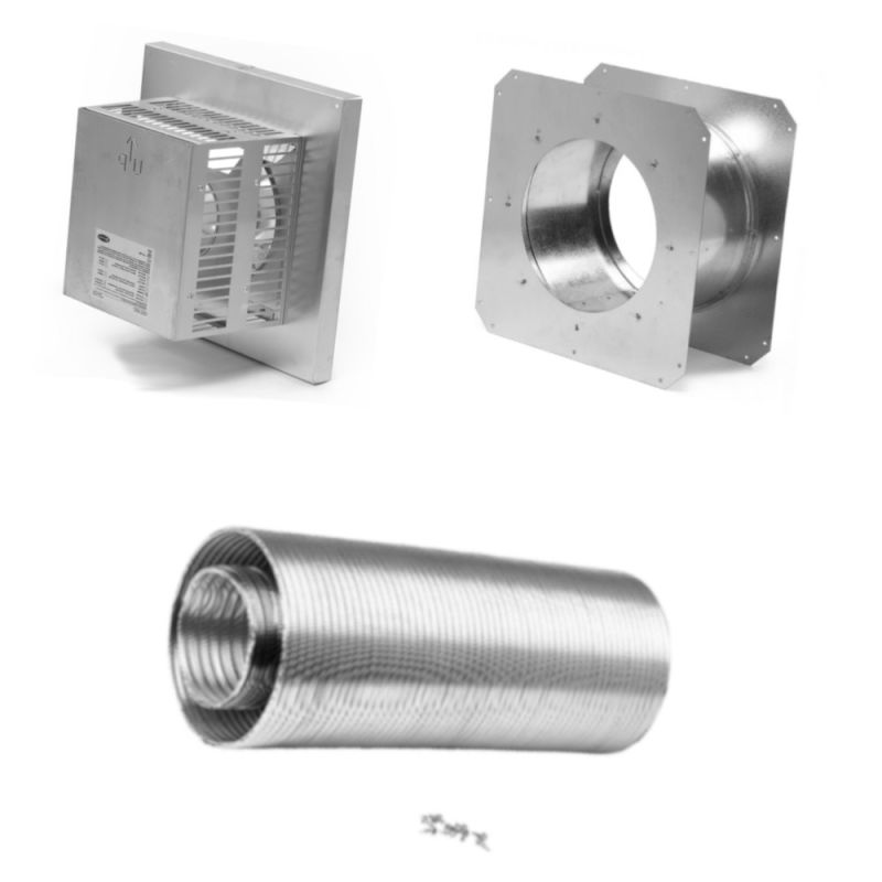 Kingsman Horizontal 3FT Flex Vent Kit With Square Cap And Hardware