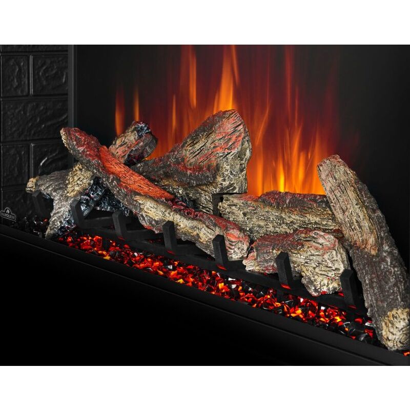 Napoleon Cineview 36" Built-In Electric Fireplace with Remote, Heater, Logs, Glass Media & Black Shelf for 120V - NEFB36H-BS-2