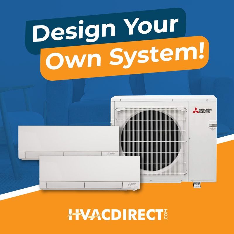 Mitsubishi Dual Zone Mini Split System - Design Your Own R410A