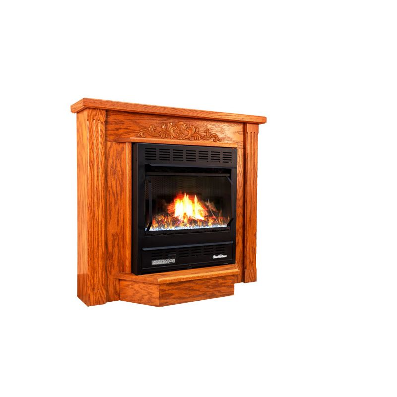 Buck Stove Model 1127 Vent Free Gas Fireplace with Deluxe Mantel - 37"