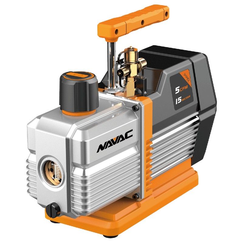 Navac NP5DP Vacuum Pump – 5 CFM, Dual Cylinder, 15 Micron