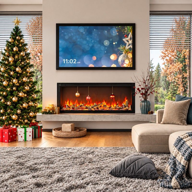Napoleon Astound 50" Built-In Electric Fireplace with Remote, Heater & Glass Media for 120V - NEFB50AB