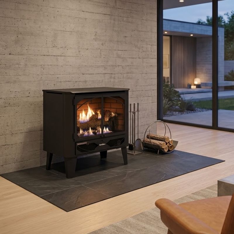 Buck Stove 384 Vent Free Gas Heating Stove with Steel Legs
