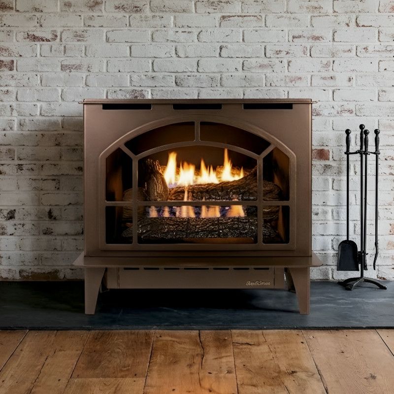 Buck Stove Townsend II Vent Free Gas Heating Stove in Vintage Copper for Propane