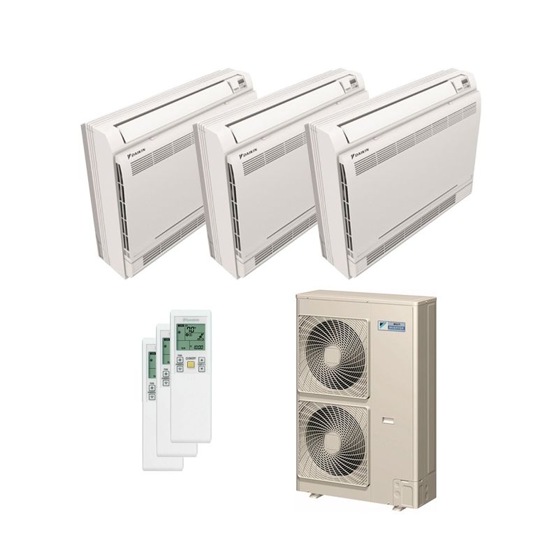 Daikin 48,000 BTU 19 SEER Tri Zone Floor Mounted Mini-Split Heat