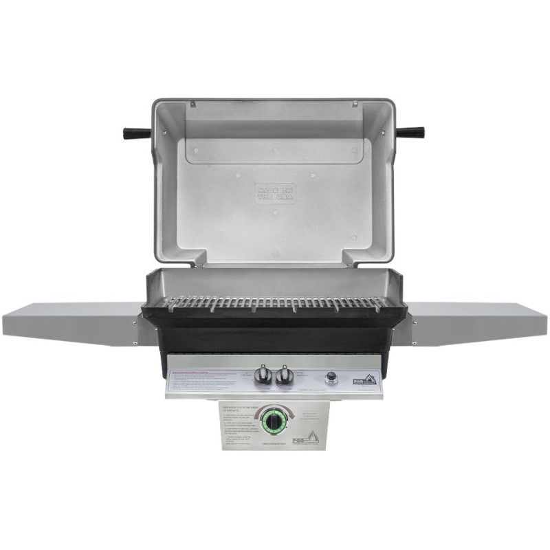 PGS Grills Commercial Cast Aluminum 27" Gas Grill with Timer & 2 Side Shelves for Propane - T40LP