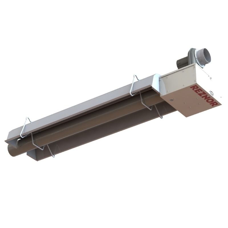 Reznor VZ-150 - 150,000 BTU Infrared Tube Heater - Single Stage - Propane - 50' Hot Rolled Tube Kit