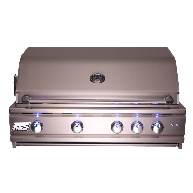 RCS Cutlass Pro 38-Inch Built-In Gas Grill With Rear Infrared Burner & Blue LED Lights - RON38A/RON38ALP