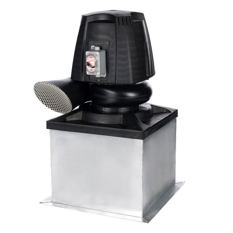 Plastec R 20 XP Direct Drive Forward Curve Roof Mounted Polypropylene Blower, 1200 CFM, 1.5 HP, Three Phase, 230/460 V - R20XT2P150