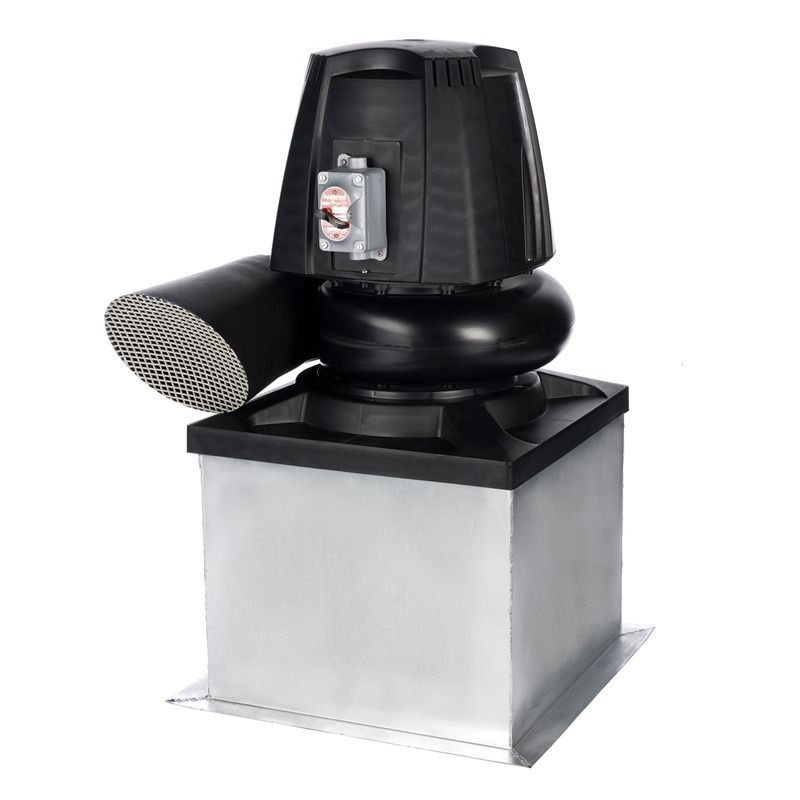 Plastec R 25 XP Direct Drive Forward Curve Roof Mounted Polypropylene Blower, 1000 CFM, 3 HP, Three Phase, 575 V - R25CX2P300