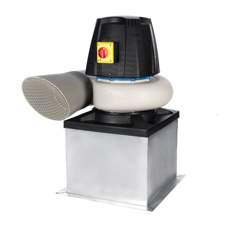 Plastec R 30 Direct Drive Forward Curve Roof Mounted Polypropylene Blower, 3400 CFM, 1.5 HP, Three Phase, 230/460 V - R30ST4P150