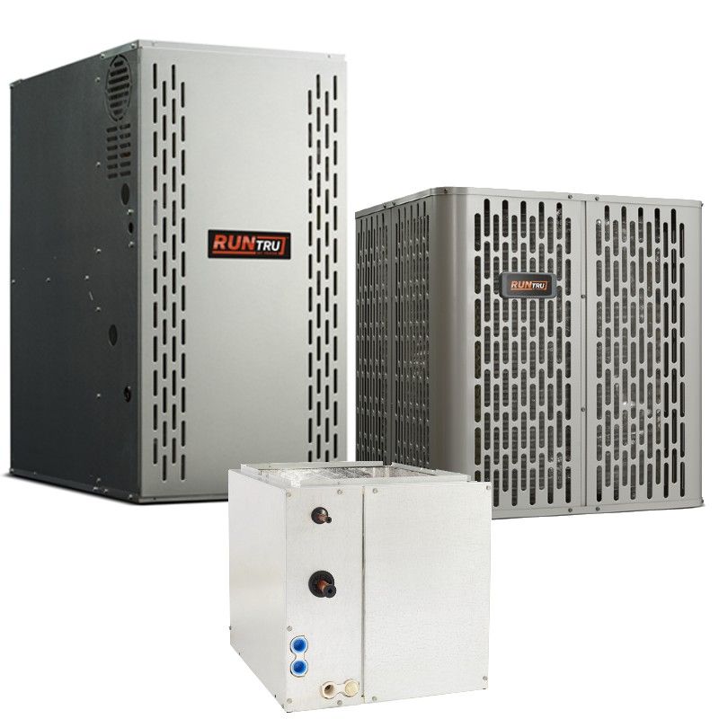 3.5 Ton 15.2 SEER2 96% AFUE 120,000 BTU Trane Gas Furnace and Heat Pump System - Downflow - A4HP5042D1 / 4MXCD010AC6HCB / A951X120DD5SA