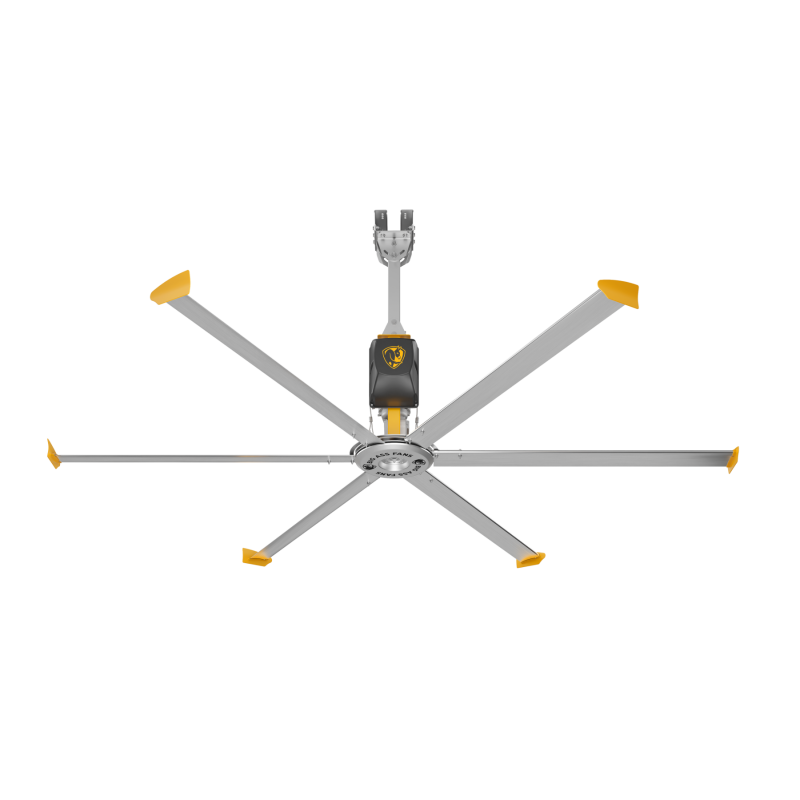 Big Ass HVLS Fan, Powerfoil 6 18' Ceiling Fan -  Includes 5-9 7/8" Beam Mount, 2' Extension Tube, F-PF63-1802S34