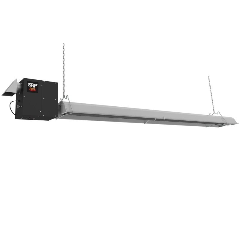 Superior Radiant T Series - TXR High Efficiency Two Stage Infrared Tube Heater - Natural Gas - 30,000 / 40,000 BTU - Powder Coated Sealed Burner - 10 ft Stainless Steel Tube & Reflector Kit