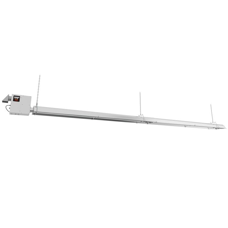 Superior Radiant T Series - TXR High Efficiency Two Stage Infrared Tube Heater - Natural Gas - 75,000 / 100,000 BTU - Stainless Steel Sealed Burner - 30 ft Aluminized Tube Kit
