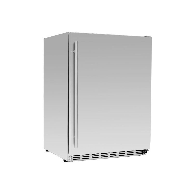 Summerset 24 Inch 5.3 Cu. Ft. Deluxe Right Hinge Outdoor Rated Refrigerator - SSRFR24D