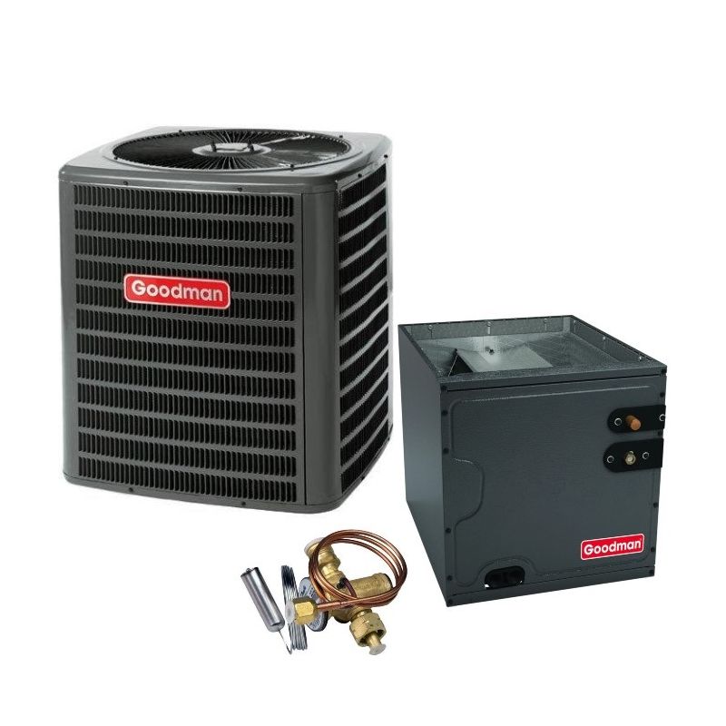 Goodman 2 Ton 14 SEER Heat Pump Split System - R410A Single Stage - Upflow / Downflow