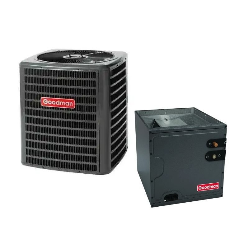 3 Ton 13.4 SEER2 Goodman Air Conditioner with Vertical 21" Cased Coil