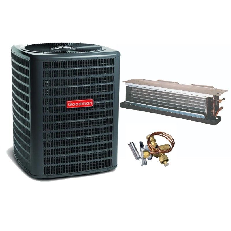 1.5 Ton 13.4 SEER2 Goodman Ceiling-Mount Air Conditioner Split System with 5kW Heat - GSXN3N1810 / ACSF18MN1605 / TX2N4A