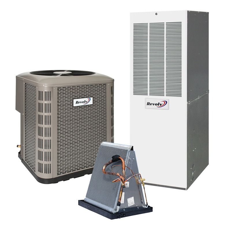 Style Crest-Revolv 3.5 Ton 14.3 SEER2 17KW Sweat-Fit Mobile Home Air Conditioner and Electric Furnace System - R454B - HSA4ME5M1SN42K / C85DAMX42U-B / E7ED-B017K1