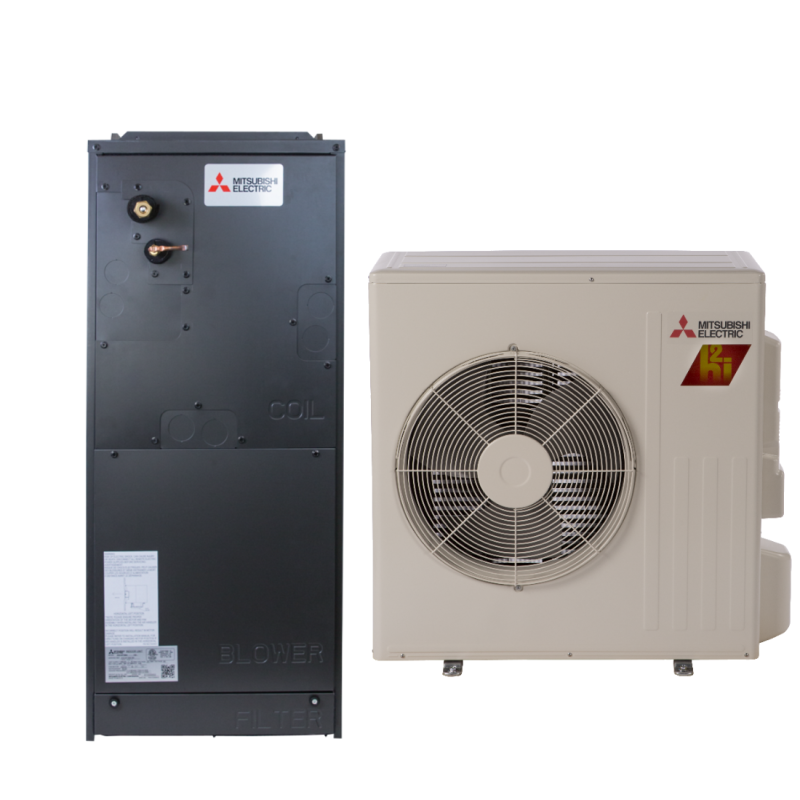 Mitsubishi 1 Ton 19 SEER Ducted Central Air Inverter Heat Pump