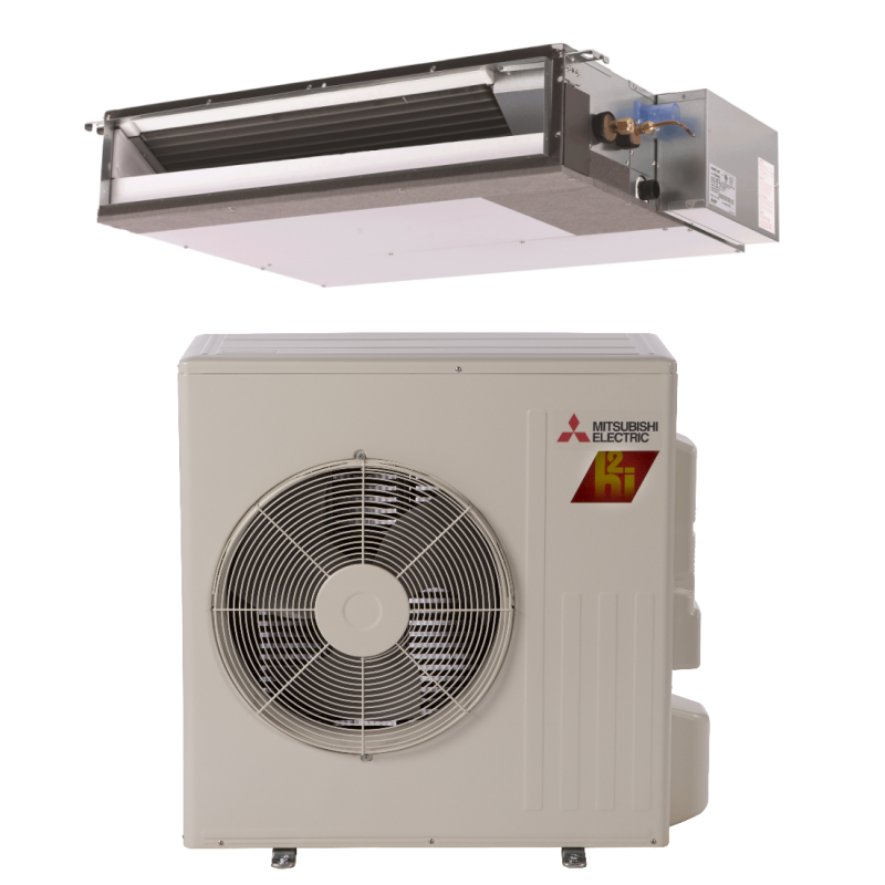 18,000 BTU 19.1 SEER Concealed Duct Mitsubishi Mini Split Single