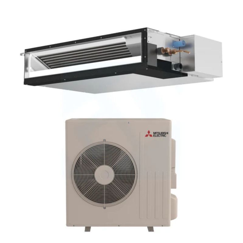 Mitsubishi 18,000 BTU P-Series 17.2 SEER2 Single Horizontal-Ducted Mini Split Heat Pump System – R454B | 230V