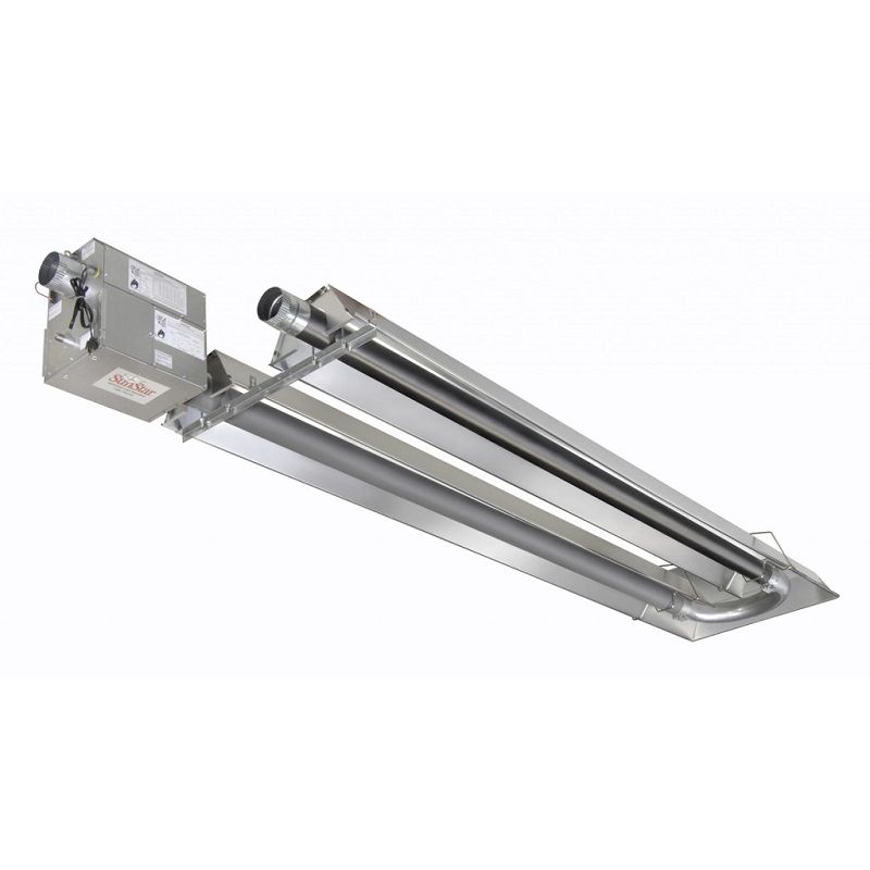 SunStar SPU 150,000BTU Infrared U-Tube Heater, Single Stage - Propane Gas - 40' Tube Length 