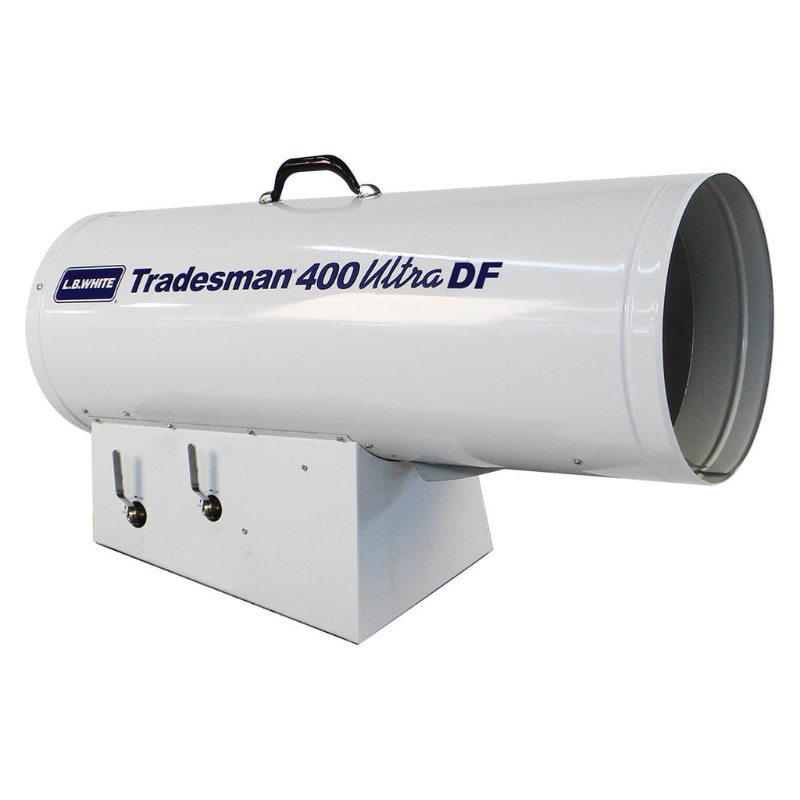 LB White Tradesman 400 Ultra Portable Forced Air Heater with Diagnostic Light - Propane Gas