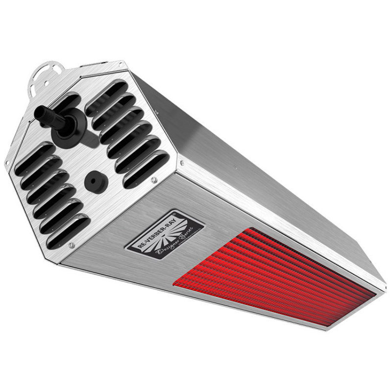 Detroit Radiant High Intensity Gas Patio Heater DSCS Series - 34,000 BTU - Single Stage - Stainless Finish