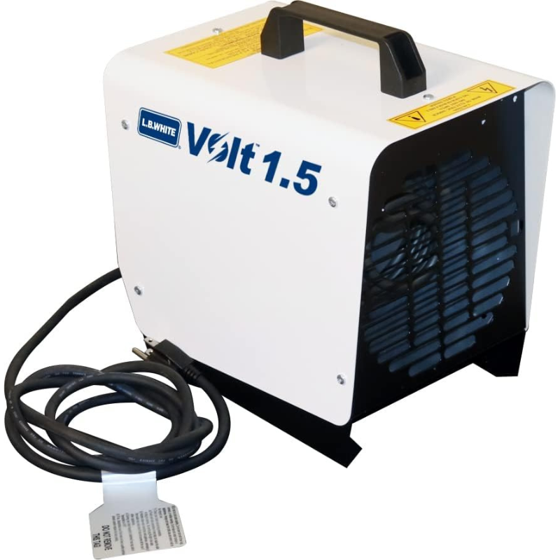 LB White 1.5kW Electric Forced Air Portable Heater | 120V