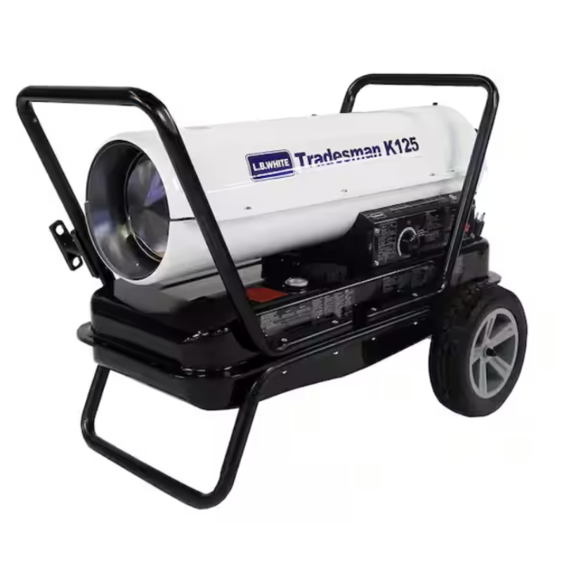 LB White Tradesman 125,000 BTU Kerosene Forced Air Portable Heater