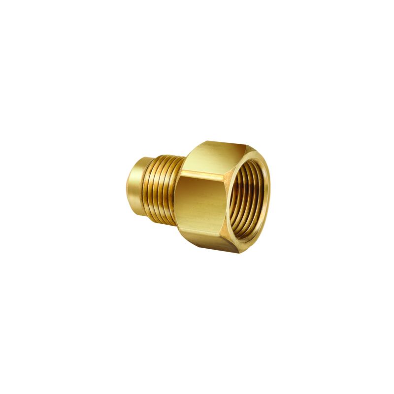 Mini Split Condenser Racks Port Adapter - 1/4 x 3/8 Female Flare x Flare Adapter w/ Copper Gasket ...