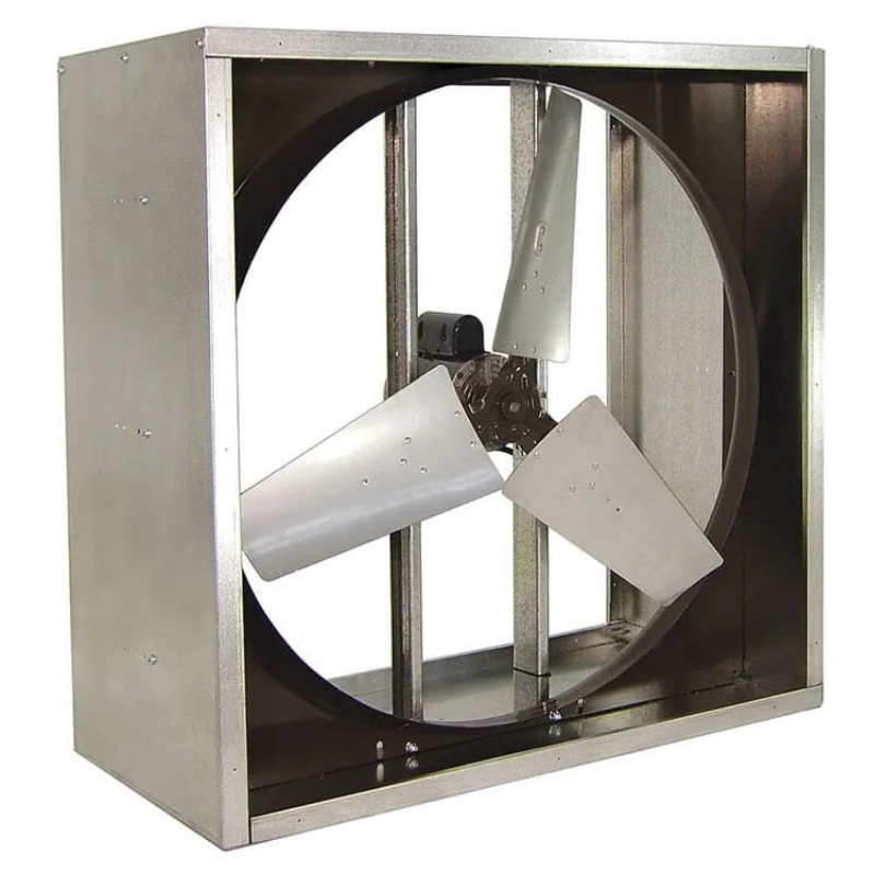 Triangle Fans 36" VID Series Direct Drive Industrial Wall Mounted Exhaust Fan 1 HP 230/460V 3 Phase Totally Enclosed Motor