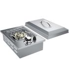 Sunstone Drop-in Gas Single Side Burner - 1SSB-LP/1SSB-NG- Open Hood View