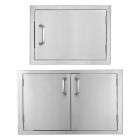BBQ Direct Outdoor 2-piece Kitchen Set With 25-Inch Double and 24-Inch Single Access Doors