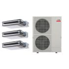 36,000 BTU Mitsubishi M-Series 23 SEER2 Three Zone Ceiling Cassette Mini Split Heat Pump System