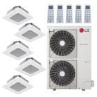  LG 60,000 BTU 5 Zone Ceiling Cassette Mini Split System - KUMXB601A / 2-KNMDB07 2-KNUDB091A / KNUDB181A