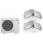 40,500 BTU Mitsubishi FX-Series 4-Zone Mini Split | 19.3 SEER2, R454B, 9k + 15k + 12k + 12k Units