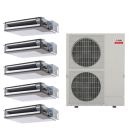 Mitsubishi 60,000 BTU SEZ-Series 20 Seer2 Five Zone Concealed Duct Mini Split Heat Pump System – R454B | 230V 9 + 12 + 12 + 15 + 18 - MXZ-SM60NL / SEZ-AD09NL / 2-SEZ-AD12NL / SEZ-AD15NL / SEZ-AD18NL