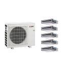 Mitsubishi 36,000 BTU SEZ-AD Series 19.2 SEER2 5 Zone Concealed Duct Mini Split Heat Pump System R454B | 230V 9 + 9 + 9 + 9 + 9