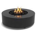 HPC AGNI 48" Steel Gas Fire Pit with Electronic On/Off Ignition & Torpedo Burner in Black - TOR-AGNI48EI-B