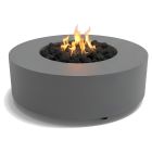 HPC AGNI 60" Steel Gas Fire Pit with CSA Certified Match Light Ignition & Standard Burner in Silver Vein - AGNI60-MLFPK-S