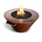 HPC Mesa 32" Copper Fire & Water Bowl with CSA Certified Match Light Ignition & Torpedo Burner - TOR-MESA32W-MLFPK