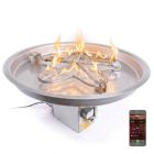 HPC Round 37" Fire Pit Burner Kit with Bowl Pan & Electronic HI/LO Ignition & Standard Burner - PENTA37EI-HI/LO